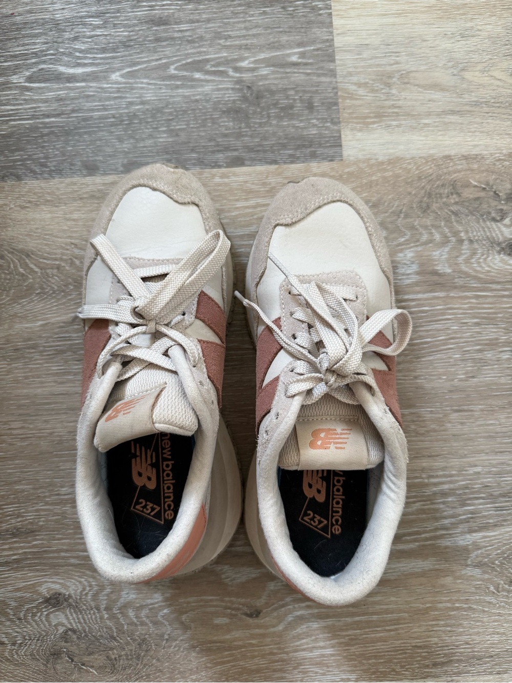 New Balance Women's Sneakers in Beige and Dusty Pink